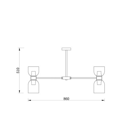 Suspended lamp 60W, 16XE27, 51x86 cm, chrome-3