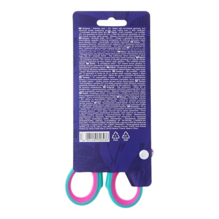 Scissors 16 cm Erichkrause "Endeavor Tropical", double sharpening, anti -slip rubber inserts, mix, euro -handings-11