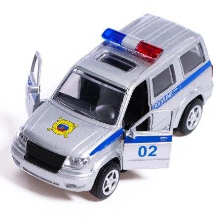 Metal machine "UAZ Patriot. Police ", inertia, 1:50-3