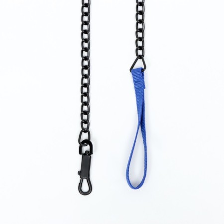 Metal leash, 120 cm x 3.5 mm, black-2