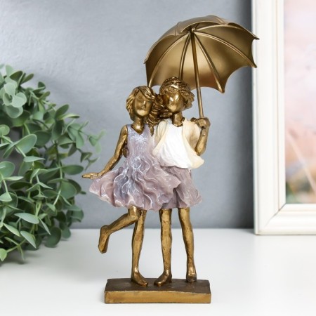 Polystone souvenir "Children under the umbrella" 5.5x10x17 cm