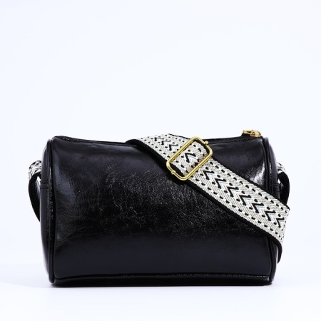 Bag Cross-Bodi with a zipper, black color