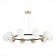 Suspended EVOLUCE lamp. Sle220403-10. Forli. 10x60 watts, E27, 90x90x18 cm, black color, brass
