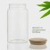 Glass Bank for bulk products with a bamboo cover Magistro "Eco", 1 l, 9.5 × 18 cm