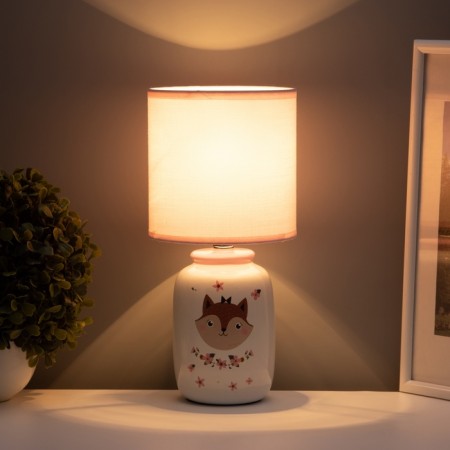 Board lamp "Kisa" E14 40W white-pink 13x13x27 cm-3