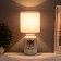 Board lamp "Kisa" E14 40W white-pink 13x13x27 cm