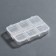 Organizer for decor, 6 cells, 5.3 × 7.5 × 1.3 cm, the color is transparent