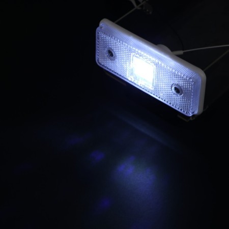 Gabarit lantern with bracket, white, LED, 12 x 3 x 7.7 cm, with a contour, 2329W-1