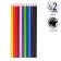 Pencils of 12 Calligrata colors, sharpened, trihedral, plastic, economy, cardboard packaging, euro suspension