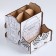 Organizer-painting for stationery "Race" Machine, 13x13x12 cm.