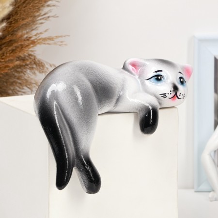 Figure "Vaska kitten" 14x19cm, gray-3