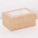 The box is folding, with a window, craft, 15 x 10 x 7 cm