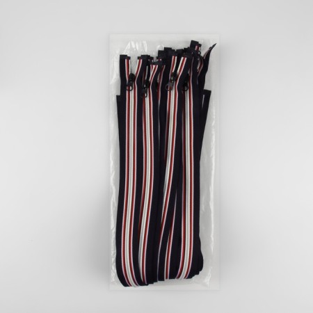 Lightning "Spiral", No. 5, detachable, castle machine, 60 cm, dark blue/red/white color-2