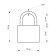 Lockland hinged lock with a 38 mm moisture -proof arise