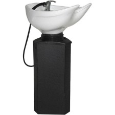 Washing a hairdresser solo on a rack without a chair, black color