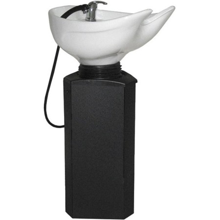 Washing a hairdresser solo on a rack without a chair, black color
