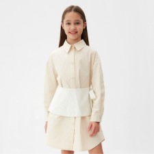 Юбка(баска) для девочки MINAKU: PartyDress, цвет белый, рост 140 см