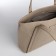 Bag Female Tout with zipper, beige color