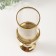 Ceramics candlestick, glass per 1 candle "turn" d = 7.5 cm gold 9.5x9.5x32 cm