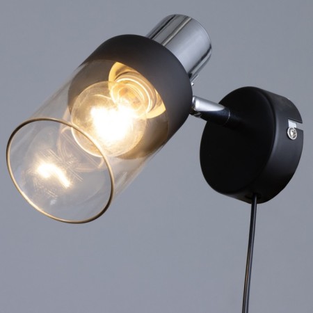 Bra with a switch on the wire "Anabel" E14 40W black 20x8x15cm-2