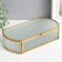 Casket Glass with a metal frame "Drops on the window" Gold 5.5x12.5x24.5 cm