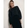 Female jumper made of shimmering yarn CONTE Elegant, size S, color Black