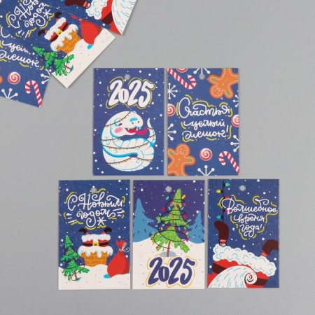 Cardboard "Magic season" set of 10 pcs (5 types) 4x6 cm