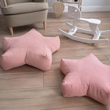 Decorative pillow "Stars", size 65x65x20 cm, light pink color-2