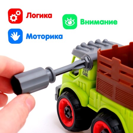 Конструктор винтовой «Фермерский самосвал», с отвёрткой, 28 деталей-2