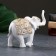 Figure "Elephant" white with gold