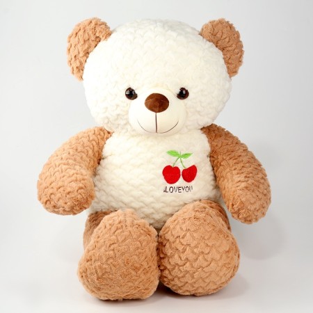 Soft toy "Bear", with a cherry, 80 cm, brown color