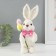 Souvenir "White Bunny with a pink bow and Easter eggs" 12x12.5x25 cm