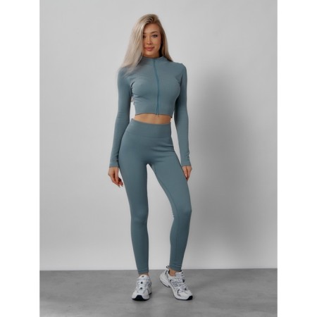 Sports suit female, size 46, turquoise color-2