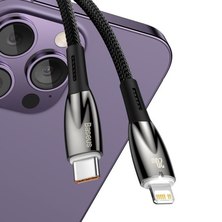 Кабель Baseus, Type-C - Lightning, 20 Вт, чёрный-4