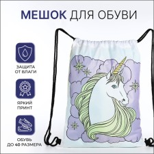 Bag for shoes on the lace, white color