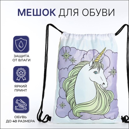 Bag for shoes on the lace, white color