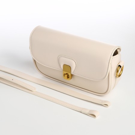 Female bag Textura, small size, milk color-7