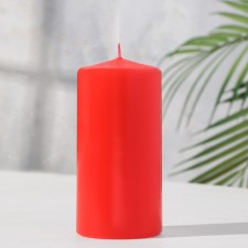 Candle - cylinder, 6x12.5 cm, 35 hours, 275 g, red