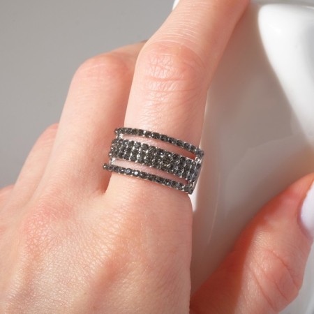 The ring "minimal" separation, the color is gray in silver, dimensionless-3