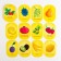 Cards on the ring for learning English "Fruits and berries", 20 cards, ring, 3+
