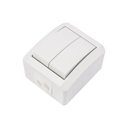 Two -clavy industrial IP54, o/y, white Kranz switch