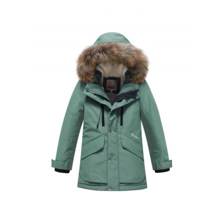 Winter park for a boy, height 134 cm, green color