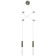 Wall-flowing lamp SATORI 2XE14 40W, size 15-300-X6-17X53-150 cm, Nickel color