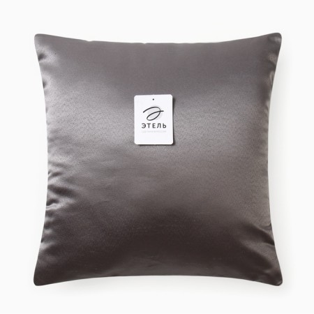 Decorative pillow "Ethel" 40 × 40 cm, damask Pewter Solid-4