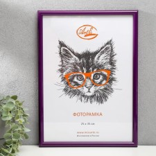 Photo frame plastic 25x35 cm, purple (plastic screen)