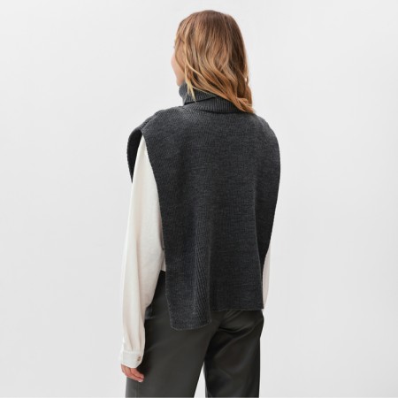 Jumper (Poncho) Women's Minaku: Casual Collection color light gray, rn 50-5