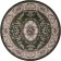 Round Merinos Colzey Carpet, size 200x200 cm, Green color