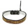 Leather collar decorated, with synthetic winterizer, 32-40 x 2 cm Mix of flowers