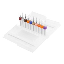 A set of drills for the printed circuit boards of the tundra, tungsten carbide, 0.3 - 1.2 mm, 3.2 mm, 10 pcs.