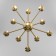 Ceiling Lamp EUROSVET CARISO 60150/10, E14, 10x60W, 700x700 mm, brass color